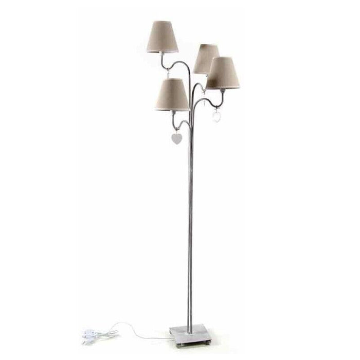 PENDENTE LAMPADA A PIANTANA CON 4 LUCI IN METALLO 45 X 152 CM COLORE BEIGE