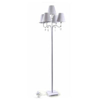 PENDENTE LAMPADA A PIANTANA CON 5 LUCI IN METALLO 50 X 155 CM COLORE BIANCO