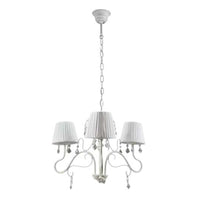 PERLA PLISSE LAMPADARIO PENDENTE A 3 LUCI DA 55 COLORE BIANCO