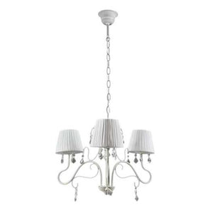 PERLA PLISSE LAMPADARIO PENDENTE A 3 LUCI DA 55 COLORE BIANCO