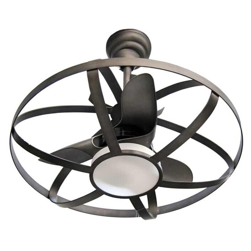 LAMPADARIO CON VENTILATORE E LUCE A LED CON TELECOMANDO 86 X 84CM