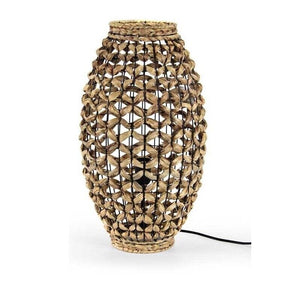 LAMPADA DA TAVOLO INTRECCIATA IN LEGNO NATURALE 29 X 52 CM