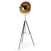 LAMPADA A PIANTANA INDUSTRIAL RICHIUDIBILE E REGOLABILE 55 X 40 X 160 CM GOLD