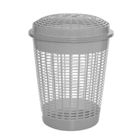 CESTONE MULTIUSO PABLO FORATO CON COPERCHIO CAPIENZA 60 LT COLORE ARGENTO