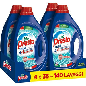 SET 4 PZ BIOPRESTO DETERSIVO PER LAVTRIECE DA 35 LAVAGGI IGIENE E FRESCHEZZA