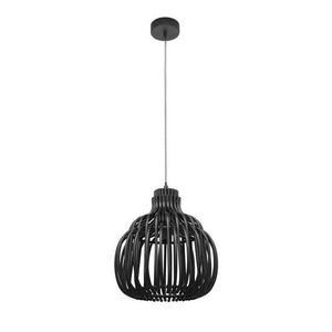 LAMPADARIO A CADUTA IN STILE MODERNO 30X80 CM  COLORE NERO