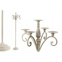PIANTANA A CANDELABRO CON 5LUCI 37X37X15 CM IN METALLO BIANCO SHABBY