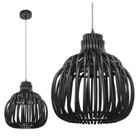 LAMPADARIO A CADUTA IN STILE MODERNO 30X80 CM  COLORE NERO
