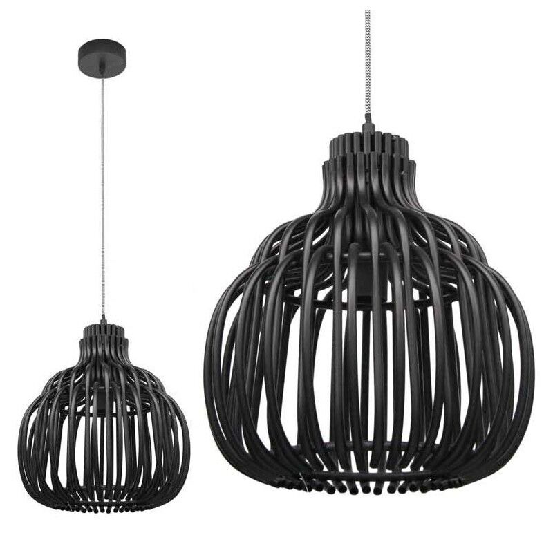 LAMPADARIO A CADUTA IN STILE MODERNO 30X80 CM  COLORE NERO