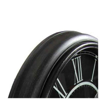 OROLOGIO TONDO DA PARETE CON DESIGN CLASSICO IN COLORE NERO 58.5X58.5X5.5 CM