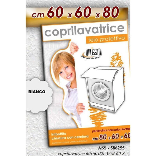 MAURY'S COPRILAVATRICE IN TESSUTO 60X60X80CM IN COLORE BIANCO