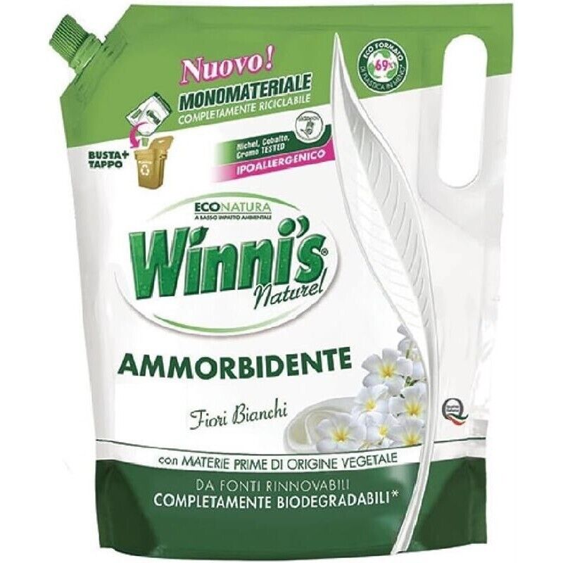 SET 8 PZ WINNI'S RICARICA AMMORBIDENTE CONCENTRATO FIORI BIANCHI DA 1250 ML