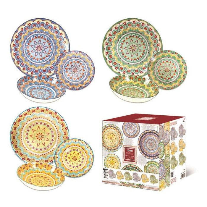 MAURY'S MARRAKECH SERVIZIO DI PIATTI DA 18 PEZZI MULTICOLORE