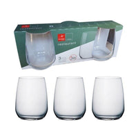 BORMIOLI RESTAURANT TRIS DI BICCHIERI PER ACQUA IN VETRO DA 43 CC