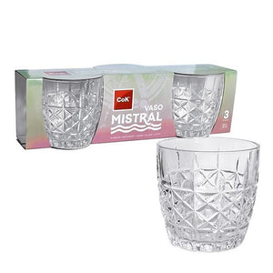 MAURY'S TRIS DI BICCHIERI MISTRAL PER ACQUA DA 33 CL