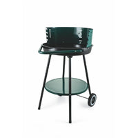 BARBECUE CON RUOTE ROTONDO IN METALLO E ACCIAIO INOX 51X84.5 CM