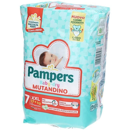 PAMPERS PANNOLINI A MUTANDINA BABY DRY 13 PZ XXL TAGLIA 7 OLTRE 17 KG