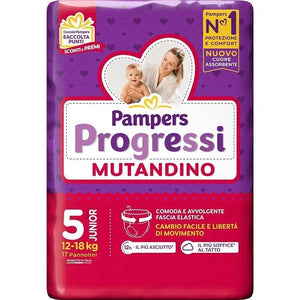PANNOLINI PAMPERS PROGRESSI MUTANDINO 68 PEZZI NEW JUNIOR TAGLIA 5