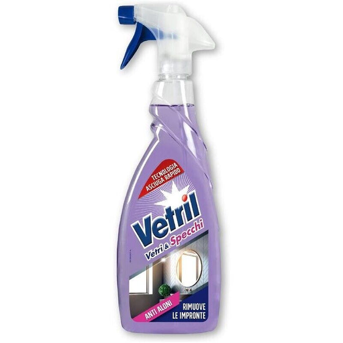 SET 12 PZ DETERGENTE PER VETRI VETRIL DA 650ML ANTIALONI VETRI E SPECCHI
