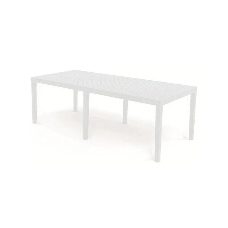 TAVOLO INDO DA ESTERNO 220X90XH72 IN COLORE BIANCO