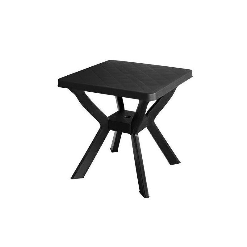 MAURY'S TAVOLO IN RESINA RENO 70X70CM ANTRACITE DA ESTERNO E GIARDINO