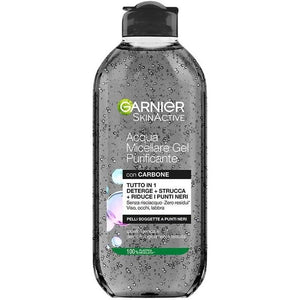 SET 2 ACQUA MICELLARE GARNIER SKIN 400ML AL CARBONE AZIONE PURIFICANTE
