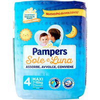 SET 8 PANNOLINI PAMPERS SOLE E LUNA CONFEZIONE DA 17 PEZZI NEW MAXI TAGLIA 4