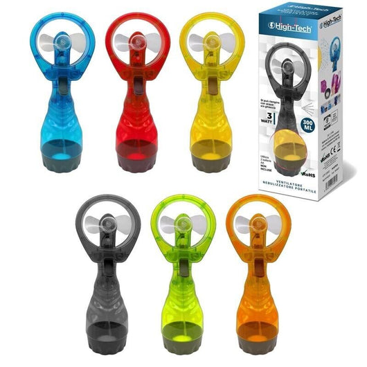 HIGH-TECH VENTILATORE NEBULIZZATORE PORTATILE IN COLORE ASSORTITO