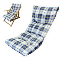 Marvin Cuscino Per Poltrona Sedia Sdraio Relax Giardino Esterno Tessuto In Legno Imbottito Reclinabile Pieg Blu e Giallo