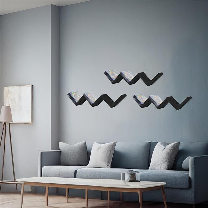 MAURY'S MENSOLA ZIG ZAG DIMENSIONI 59X12X12 CM IN COLORE NERO