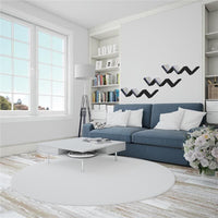 MAURY'S MENSOLA ZIG ZAG DIMENSIONI 59X12X12 CM IN COLORE NERO