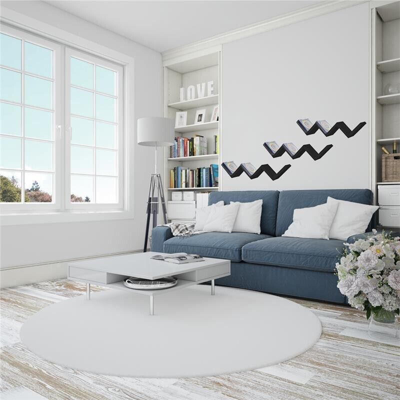 MAURY'S MENSOLA ZIG ZAG DIMENSIONI 59X12X12 CM IN COLORE NERO