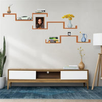 MAURY'S SET 3 MENSOLE LINEARI IN DIFFERENTI MISURE DI COLORE ARANCIONE