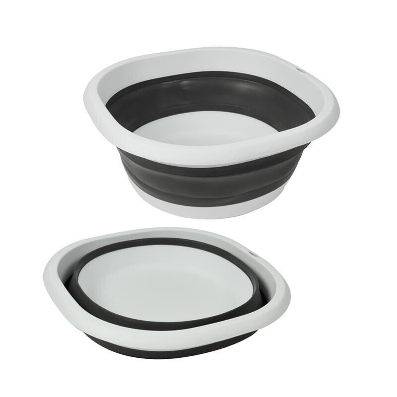 MAURY'S BACINELLA PIEGHEVOLE CAPIENZA DA 5 LT IN COLORE GRIGIO E BIANCO