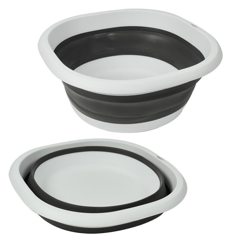 MAURY'S BACINELLA PIEGHEVOLE CAPIENZA DA 7 LT IN COLORE NERO E BIANCO