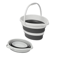 MAURY'S SECCHIO PIEGHEVOLE IN SILICONE CON MANICO DA 5LT GRIGIO E BIANCO