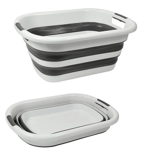 MAURY'S VASCHETTA PIEGHEVOLE IN SILICONE DA 26 LT COLORE BIANCO E GRIGIO