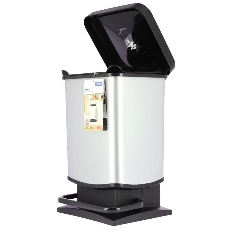 PATTUMIERA PASO CON APERTURA A PEDALE DA 20LT IN ACCIAIO