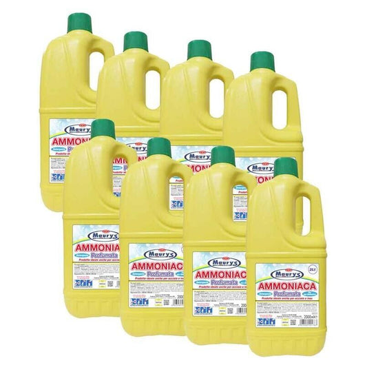 MAURY'S SET 8 CONFEZIONI DI AMMONIACA PROFUMATA DA 2 LT CIASCUNA