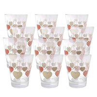 BATTICUORE SET 12 BICCHIERINI DA CAFFÈ IN VETRO CON DESIGN CUORE