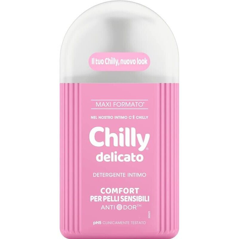 SET 4 CHILLY GEL DETERGENTE INTIMO DA 300ML MAXI NEW DELICATO