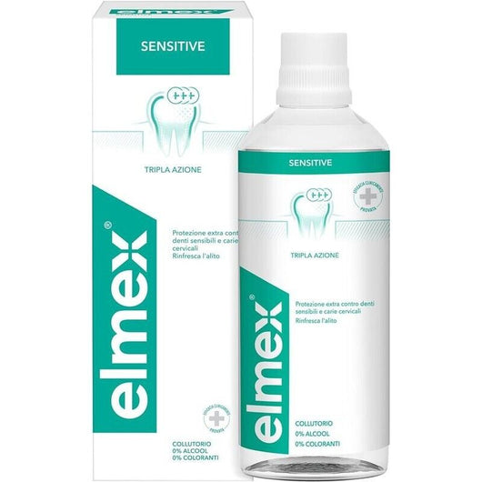 SET 2 ELMEX COLLUTTORIO SENSITIVE DA 400ML TRIPLA AZIONE SENZA ALCOOL