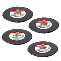 MAURY'S SET 4 VASSOI TONDI IN ARDESIA DIAMETRO 15 CM PER ANTIPASTI O DESSERT