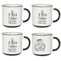 MAURY'S CLASS SET 4 TAZZE DA CAPPUCCINO CAPIENZA 430 CC IN DECORO ASSORTITO