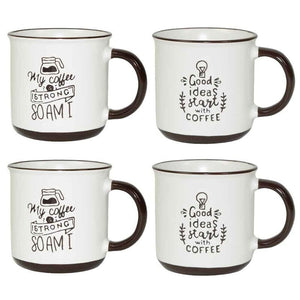 MAURY'S CLASS SET 4 TAZZE DA CAPPUCCINO CAPIENZA 430 CC IN DECORO ASSORTITO