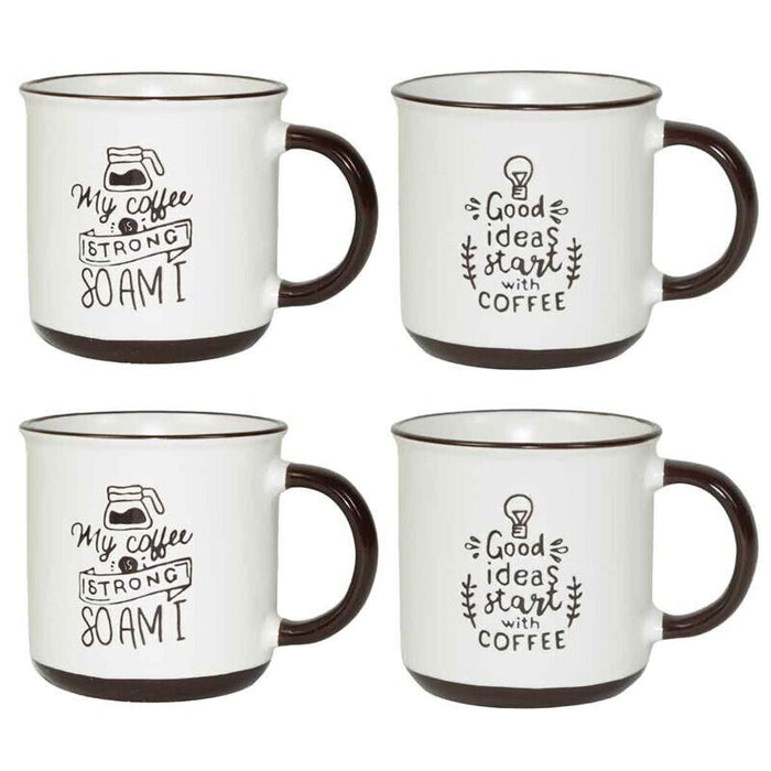 MAURY'S CLASS SET 4 TAZZE DA CAPPUCCINO CAPIENZA 430 CC IN DECORO ASSORTITO