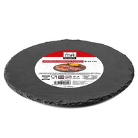 MAURY'S SET 4 VASSOI TONDI IN ARDESIA DIAMETRO 20 CM PER ANTIPASTI O DESSERT