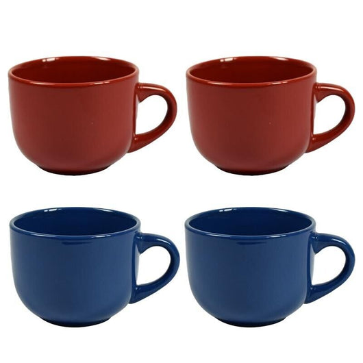MAURY'S SET 4 TAZZE JUMBO DA 450CC BUTTON IN COLORE ASSORTITO