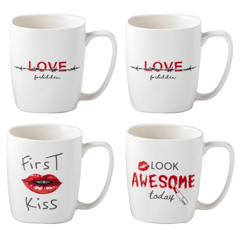 MAURY'S TAZZA KISS CON DECORO ASSORTITO DA 390 CC