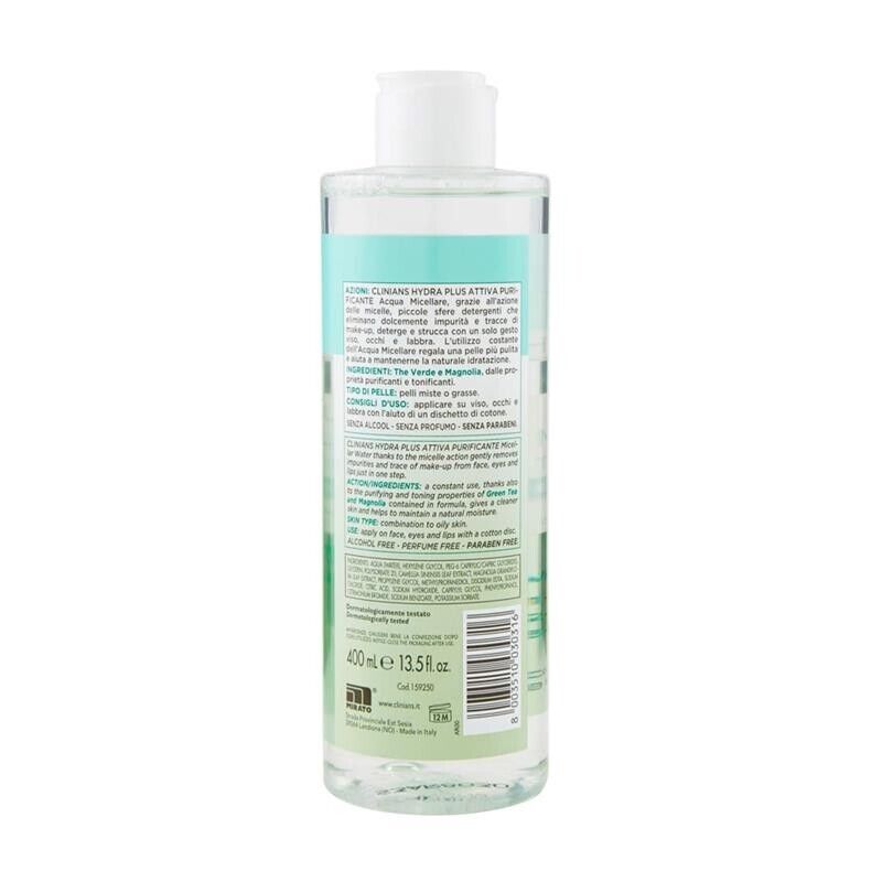CLINIANS HYDRA PLUS ACQUA MICELLARE ATTIVA PURIFICANTE PELLI MISTA-GRASSA 400ML